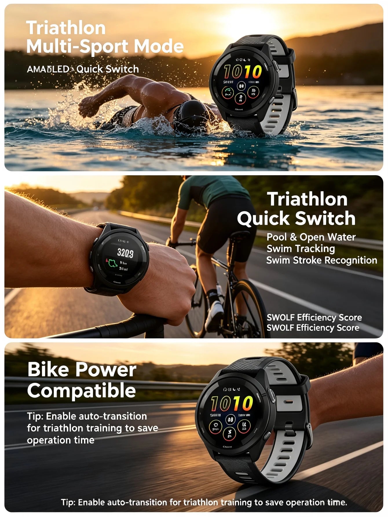 Garmin Forerunner 265 GPS Running Smartwatch Multi Band GPS