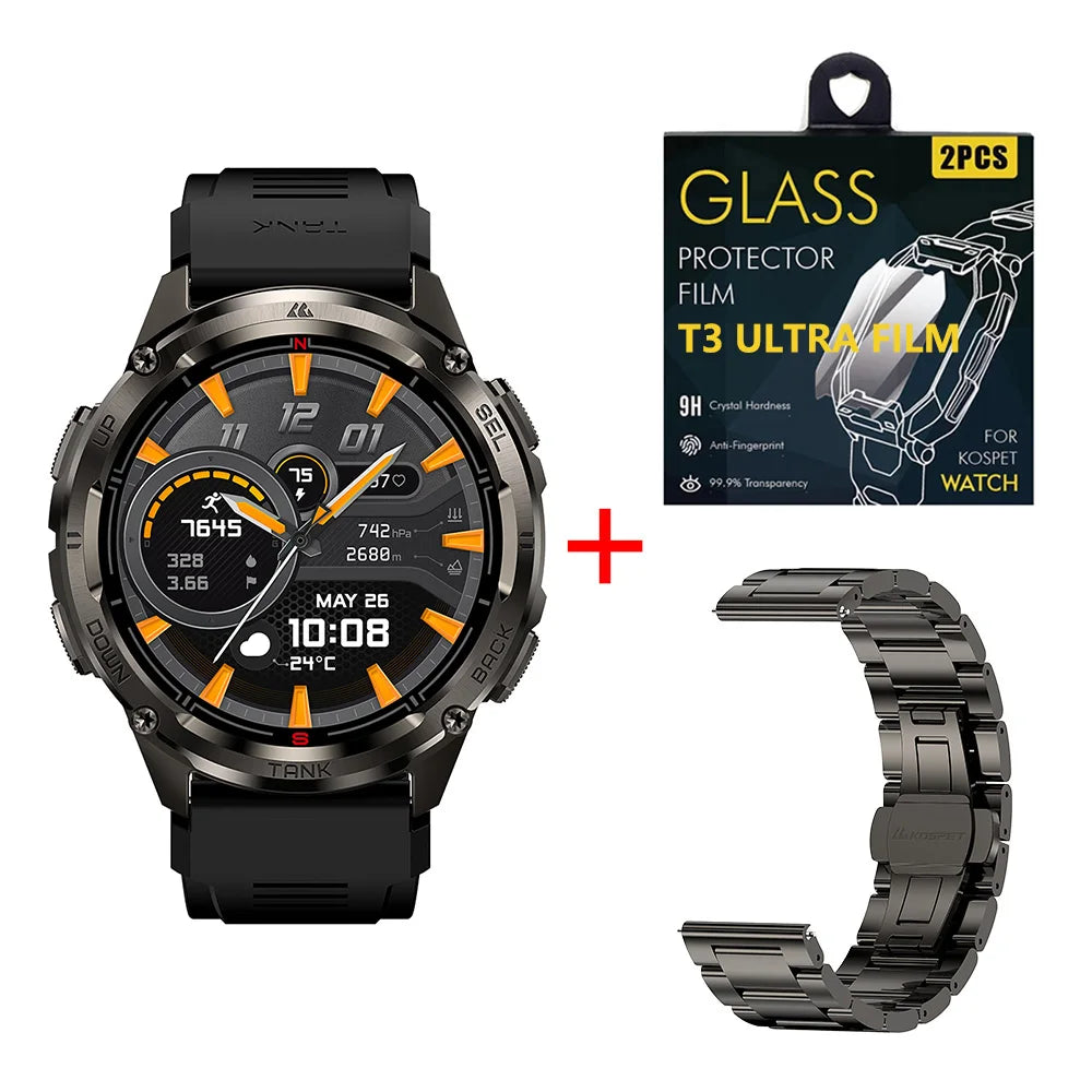 KOSPET Tank T3 Ultra 2 GPS Smartwatch With Bluetooth Calls