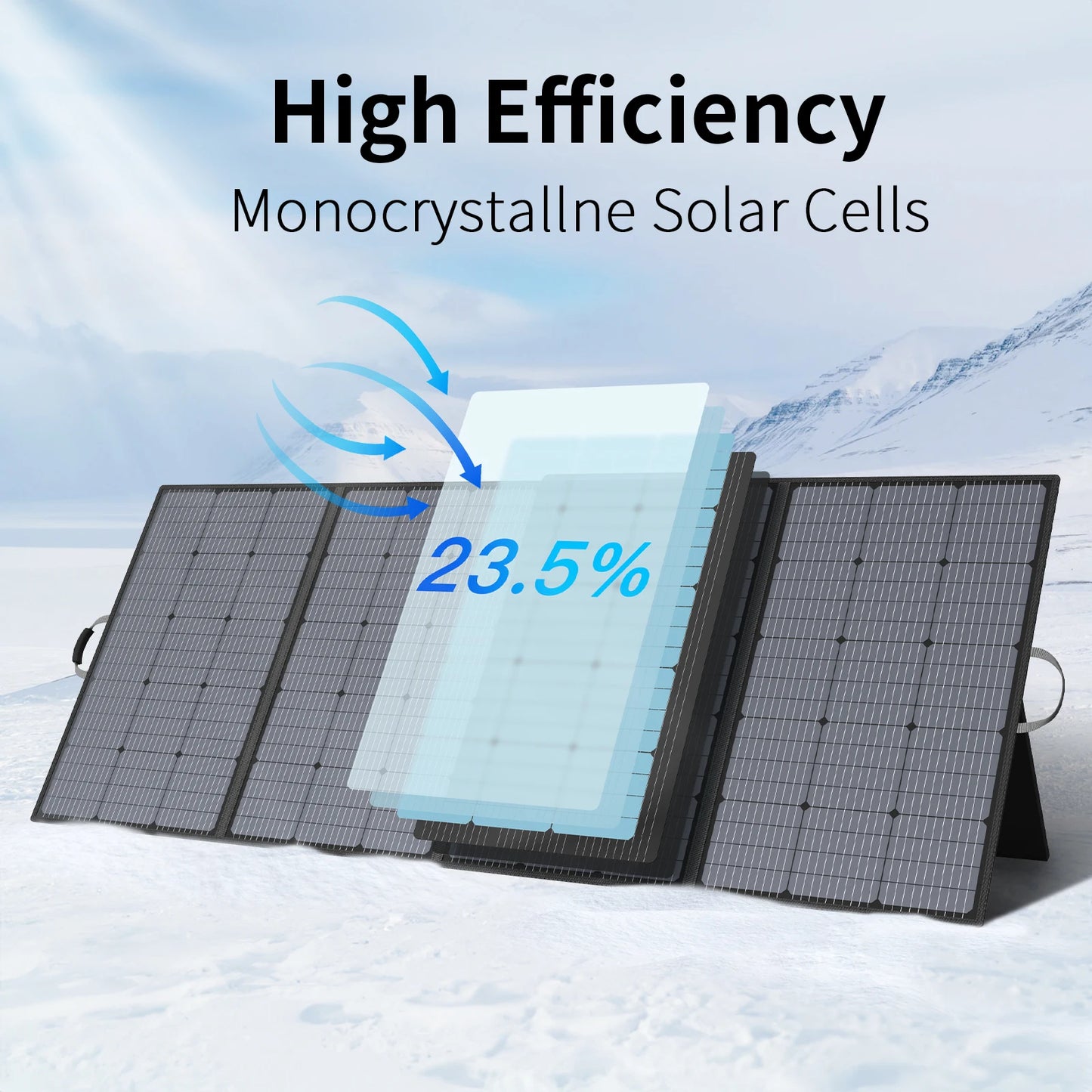 Mhpowos 400W Foldable Solar Panel Waterproof Portable Outdoor