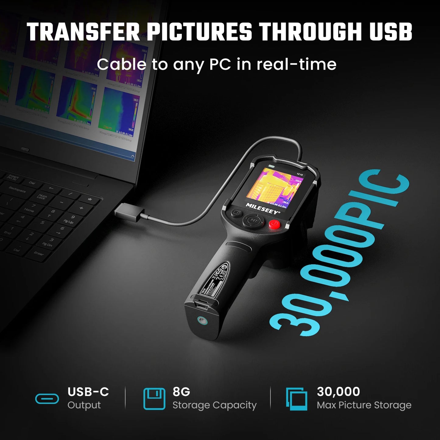 MiLESEEY TR10 Thermal Camera 192x192 Thermal Imaging 25 Hz Rechargeable