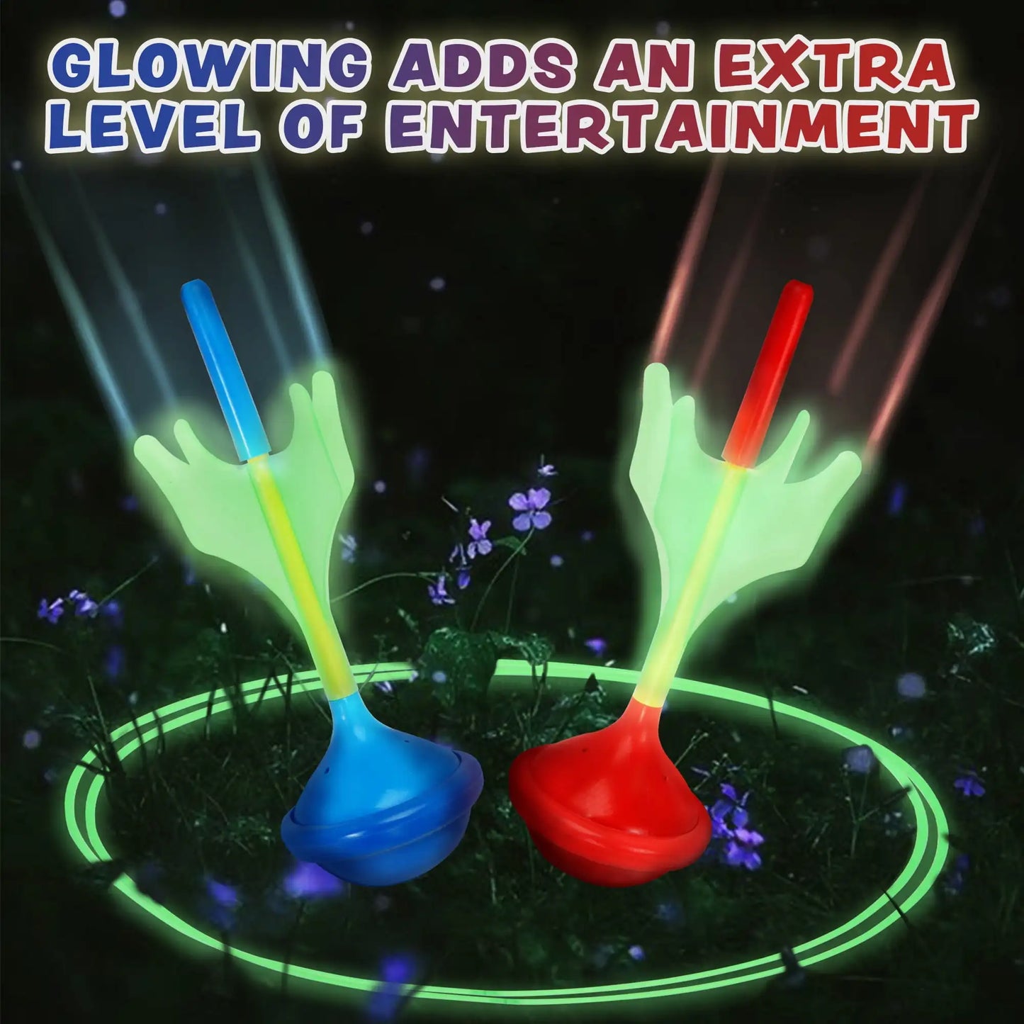Joyfy Outdoor Glow In The Dark Lawn Darts Game Set