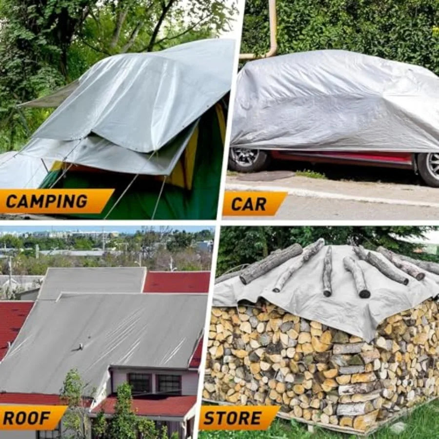 Heavy Duty Waterproof Tarp With Rustproof Grommets UV Protection
