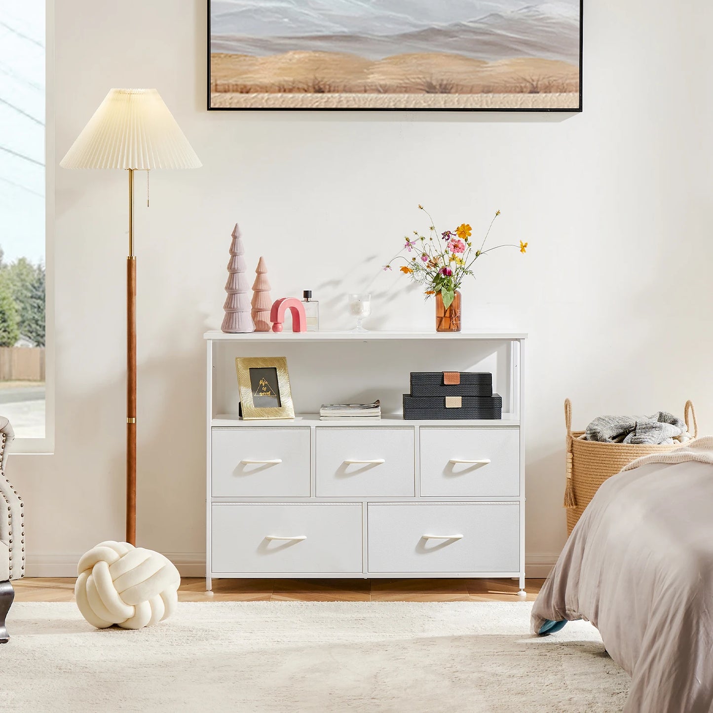 JHK Wardrobes For Bedroom With Fabric Drawers Storage Cabinet