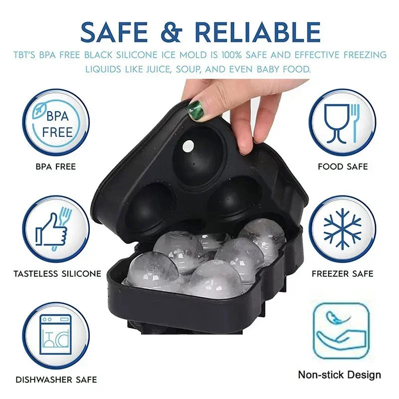Perffee Premium Silicone Whiskey Ice Ball Mould Set