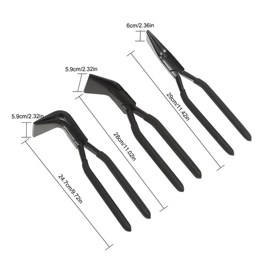 3 Piece Metal Bending Pliers Set Straight 45 Degree And 90 Degree For DIY