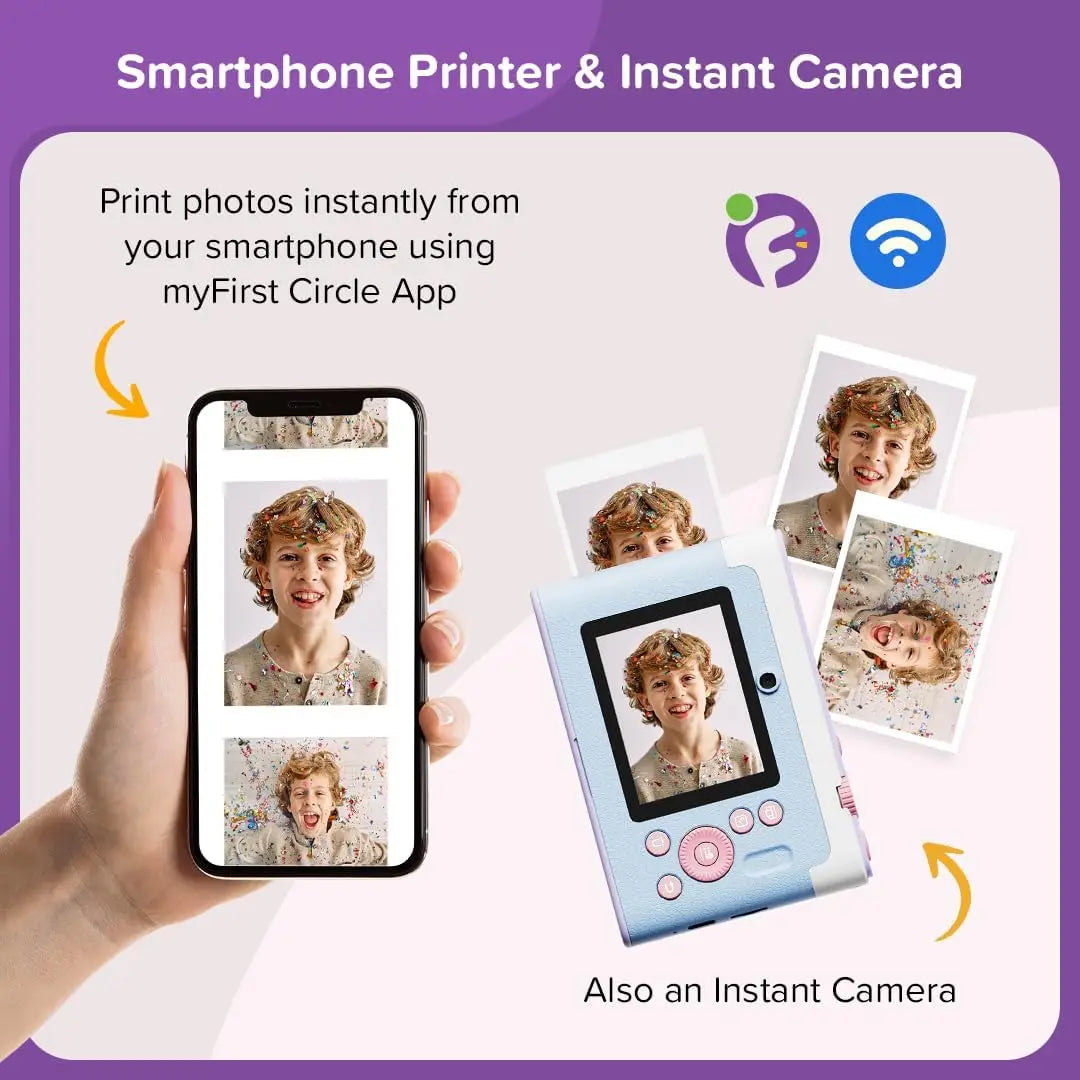 Instant Print Camera With App Portable Dye Sublimation Photo Printer