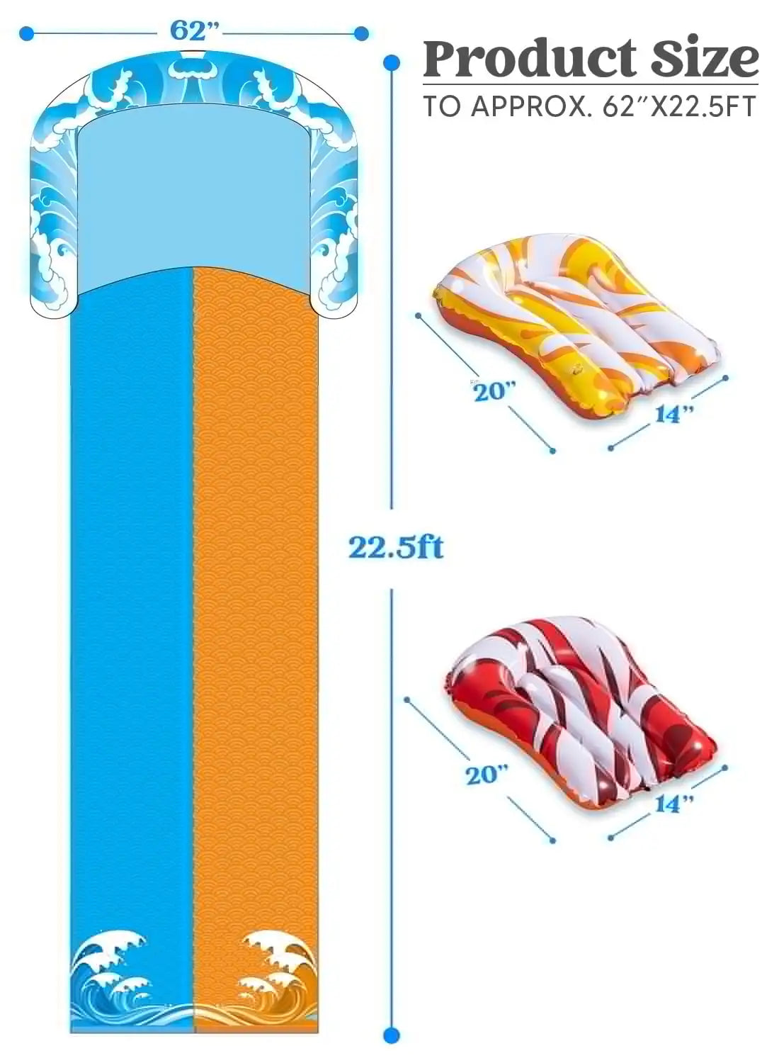Joyfy Outdoor Water Slide With Built In Sprinklers For Kids