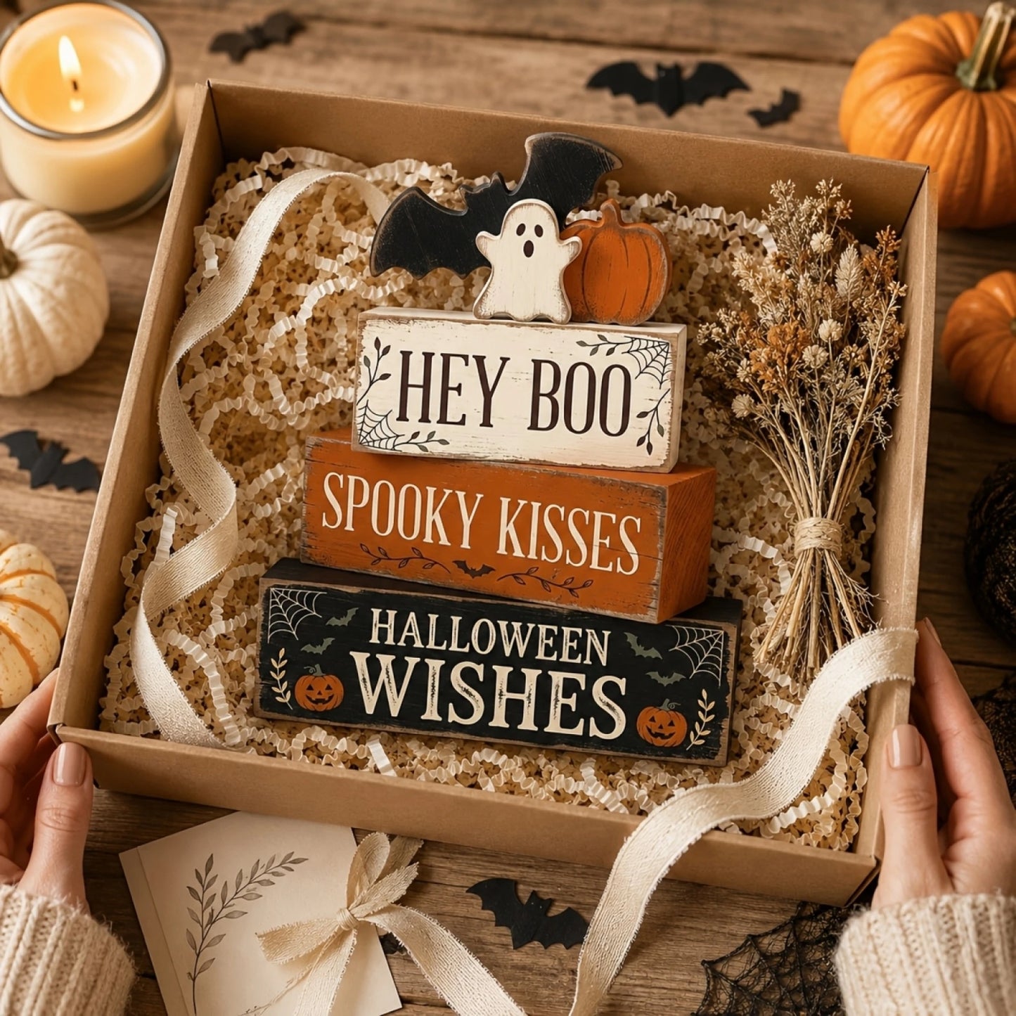Rustic Halloween Tiered Centerpiece Farmhouse Table Decor