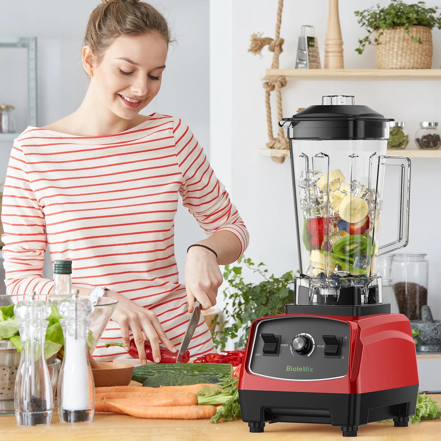 Biolomix BPA Free Blender Mixer Juicer 2200W Heavy Duty