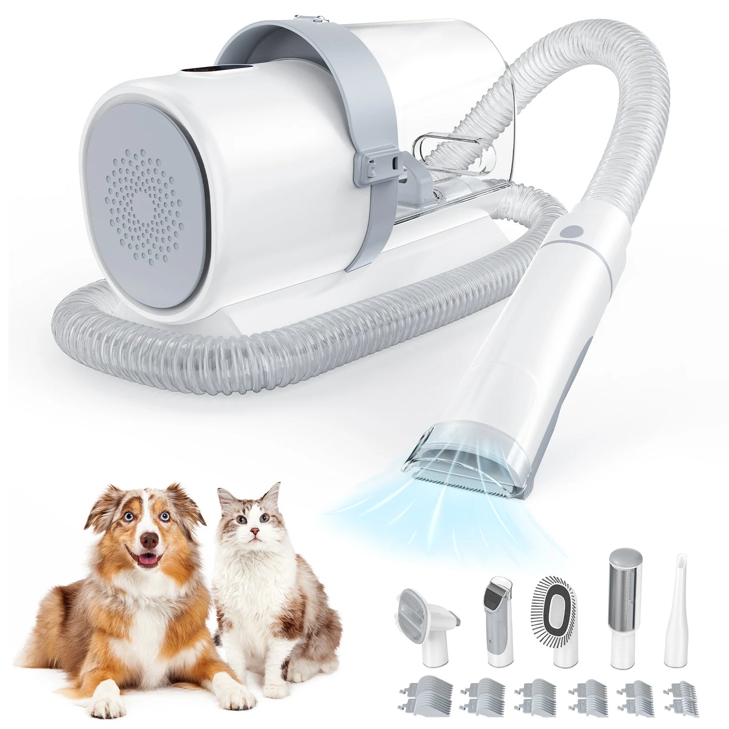 Professional Pet Grooming Vacuum Kit With Cordless Low Noise Clippers For Cats