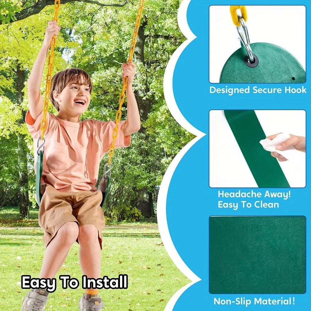 Joyfy 2 Pack Heavy Duty Swing Seats For Kids Playground