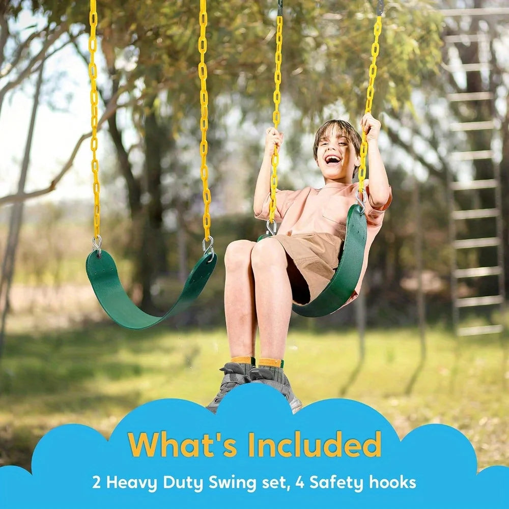 Joyfy 2 Pack Heavy Duty Swing Seats For Kids Playground