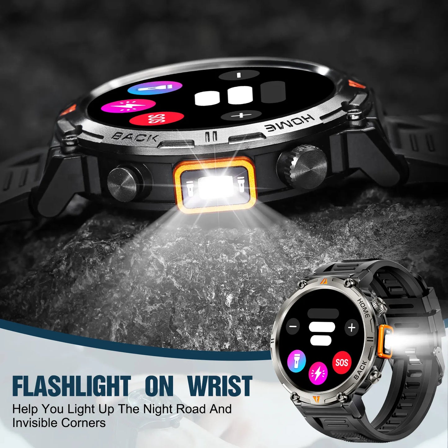 EIGIIS KE3 Bluetooth Smartwatch for Men Full Touch Health Monitor