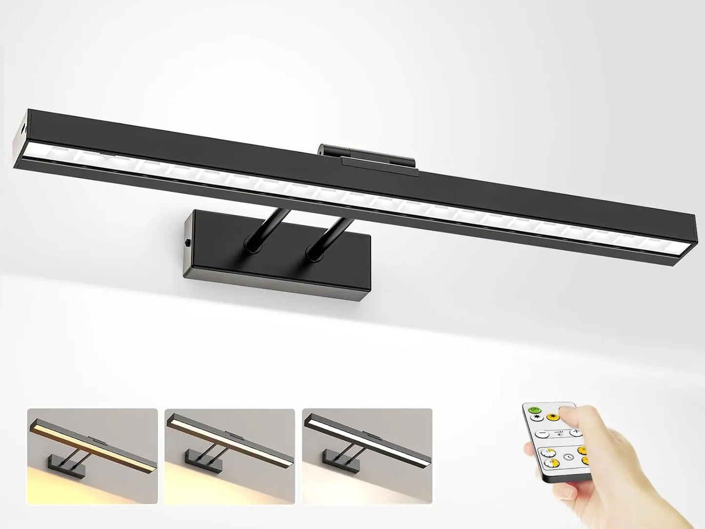 PRTILOUD Wireless Picture Light CCT Dimmable With Remote