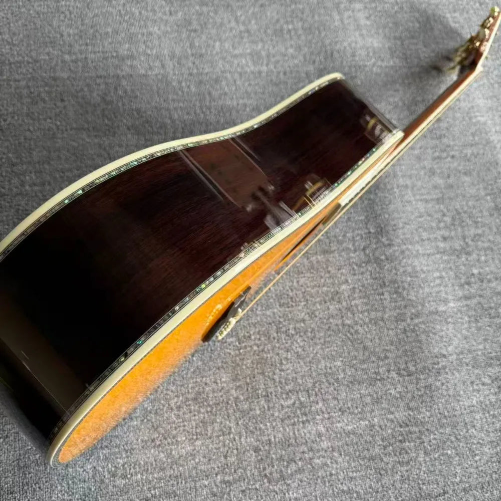 Oucey D100 All Solid Wood Acoustic Guitar Rosewood Spruce