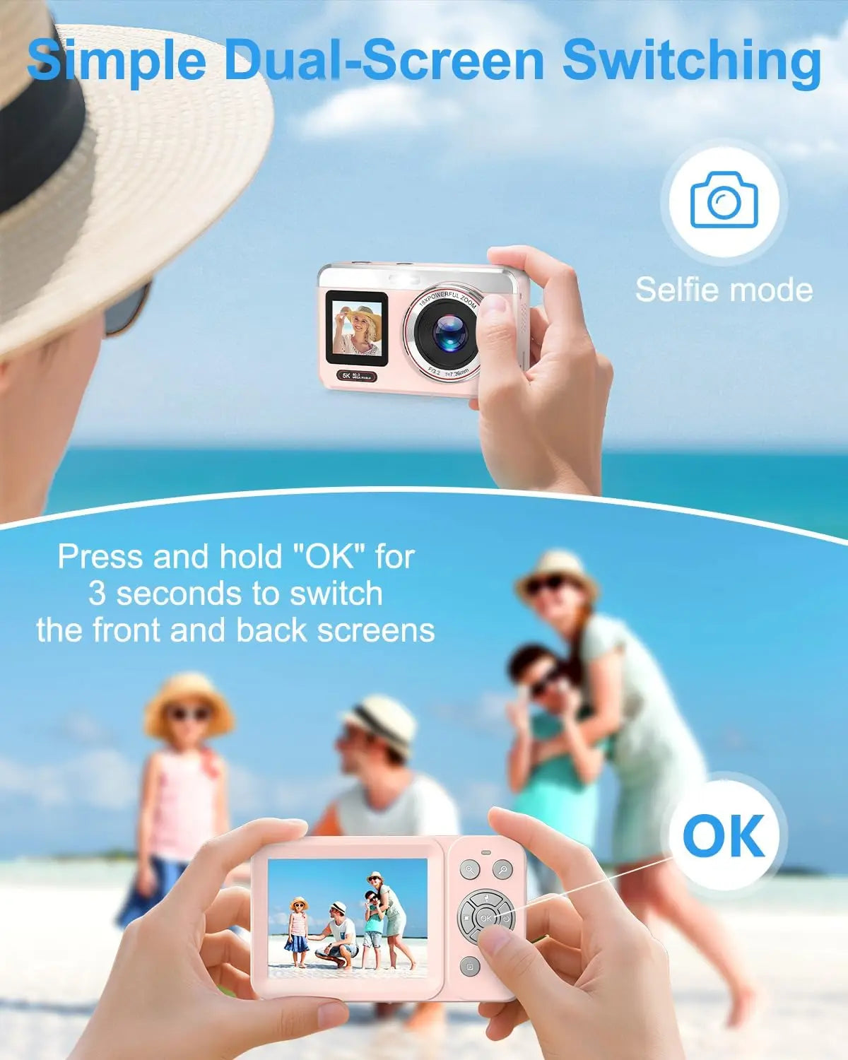 80MP Auto Focus Camera For Beginners With 32GB SD Card