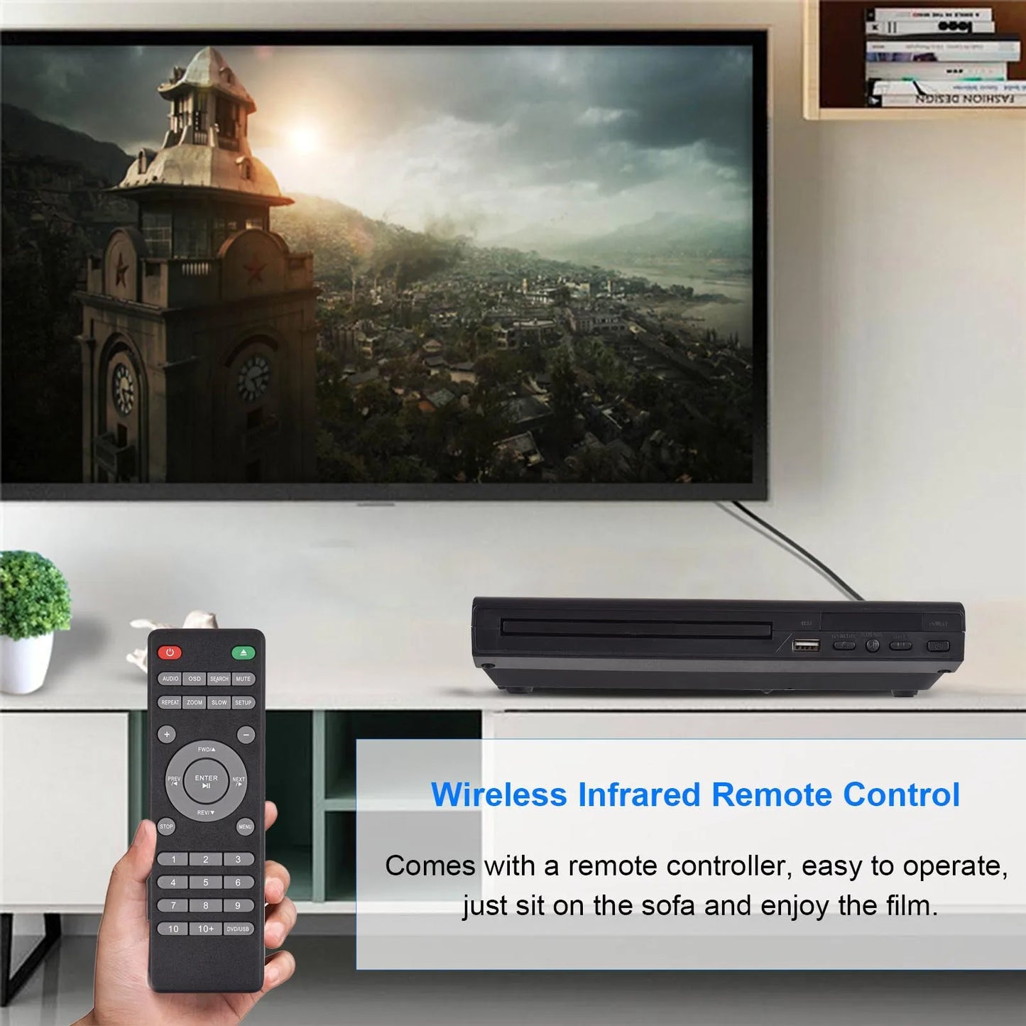 Arealer DVD225 CD DVD Player With Remote And AV Output