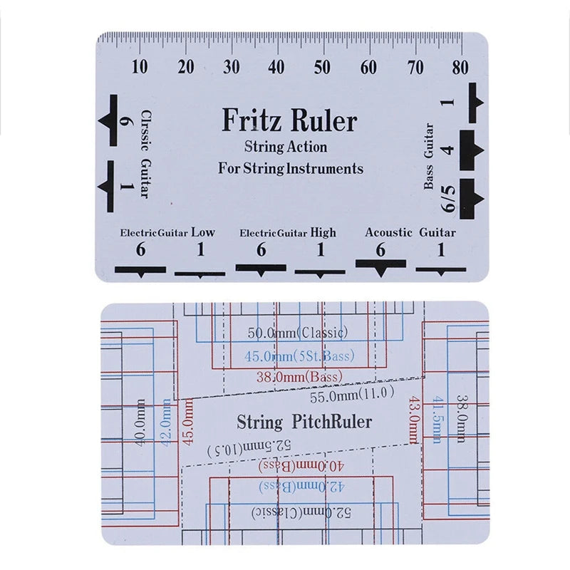 Guitar Luthier Radius Gauge Kit With String Action Ruler Set