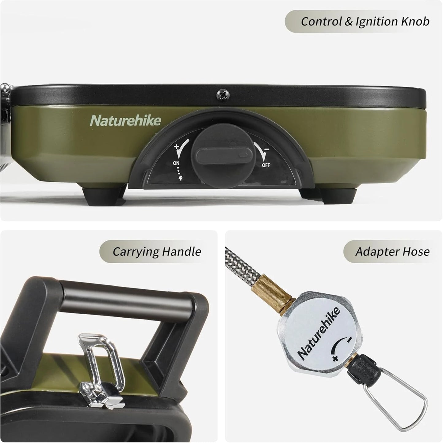 Naturehike 2 Burner Portable Folding Camping Gas Stove With Griddle