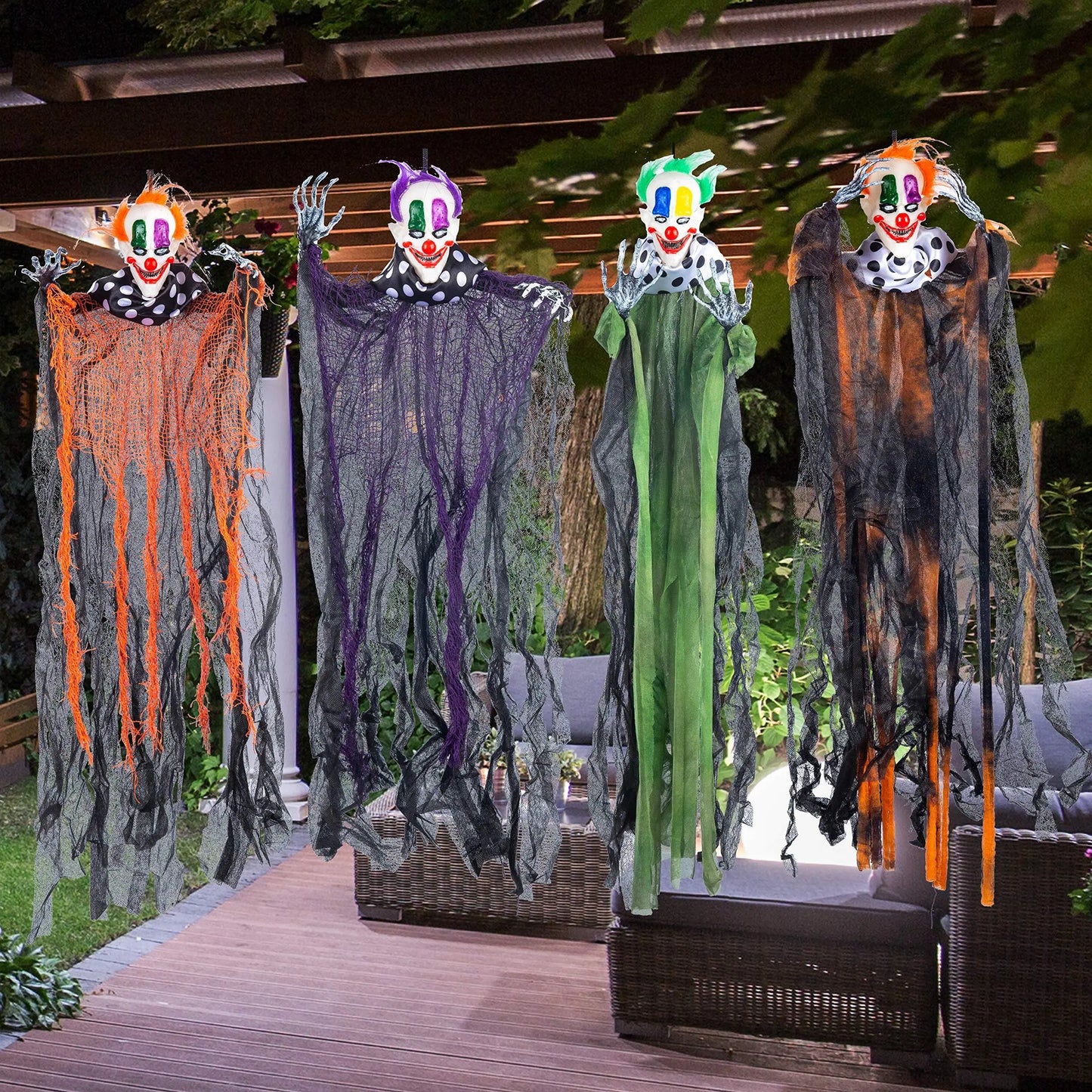 Halloween Hanging Clown Decoration For Outdoor Lawn And Yard