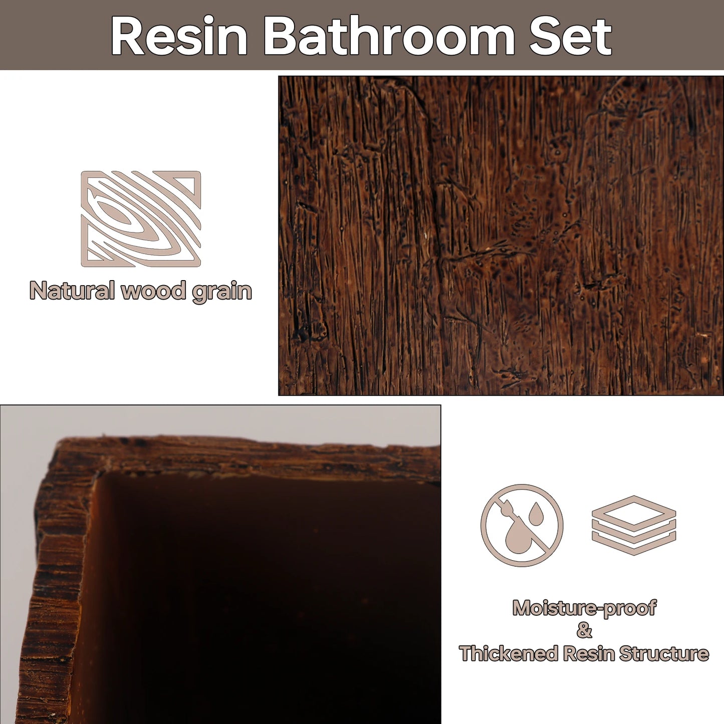 Bathroom Accessory Set 4-Piece Dispenser Toothbrush Holder Tumbler Soap Dish