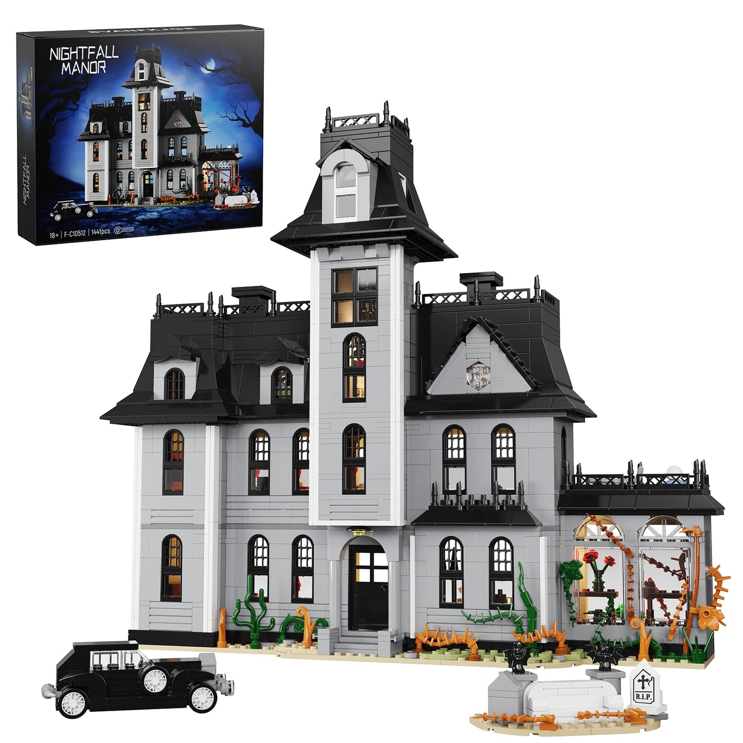 Nightfall Manor Gothic Architecture Building Blocks Set