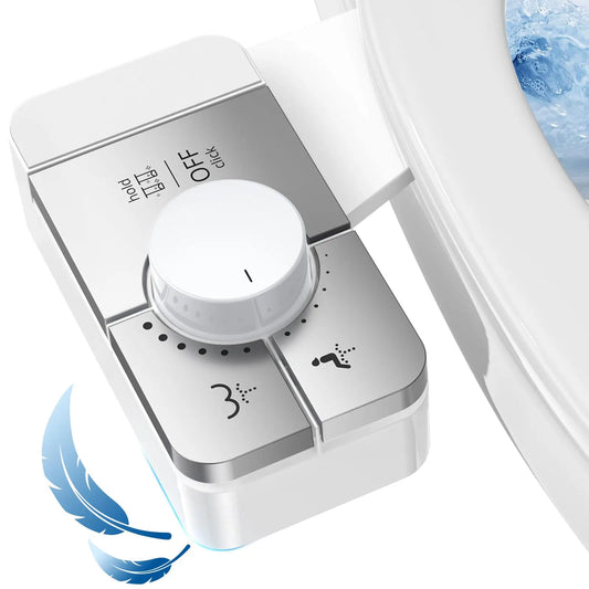 Slim Non Electric Bidet Attachment Dual Nozzles With Adjustable Pressure