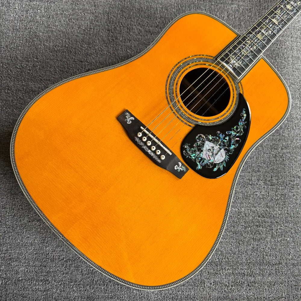 Oucey D100 All Solid Wood Acoustic Guitar Rosewood Spruce