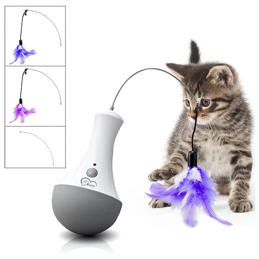Cat Interactive Feather Toy Teaser For Indoor Play Gift
