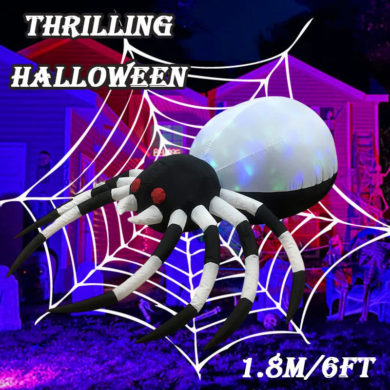 Halloween LED Lights Giant Spider Outdoor Inflatable Decoration