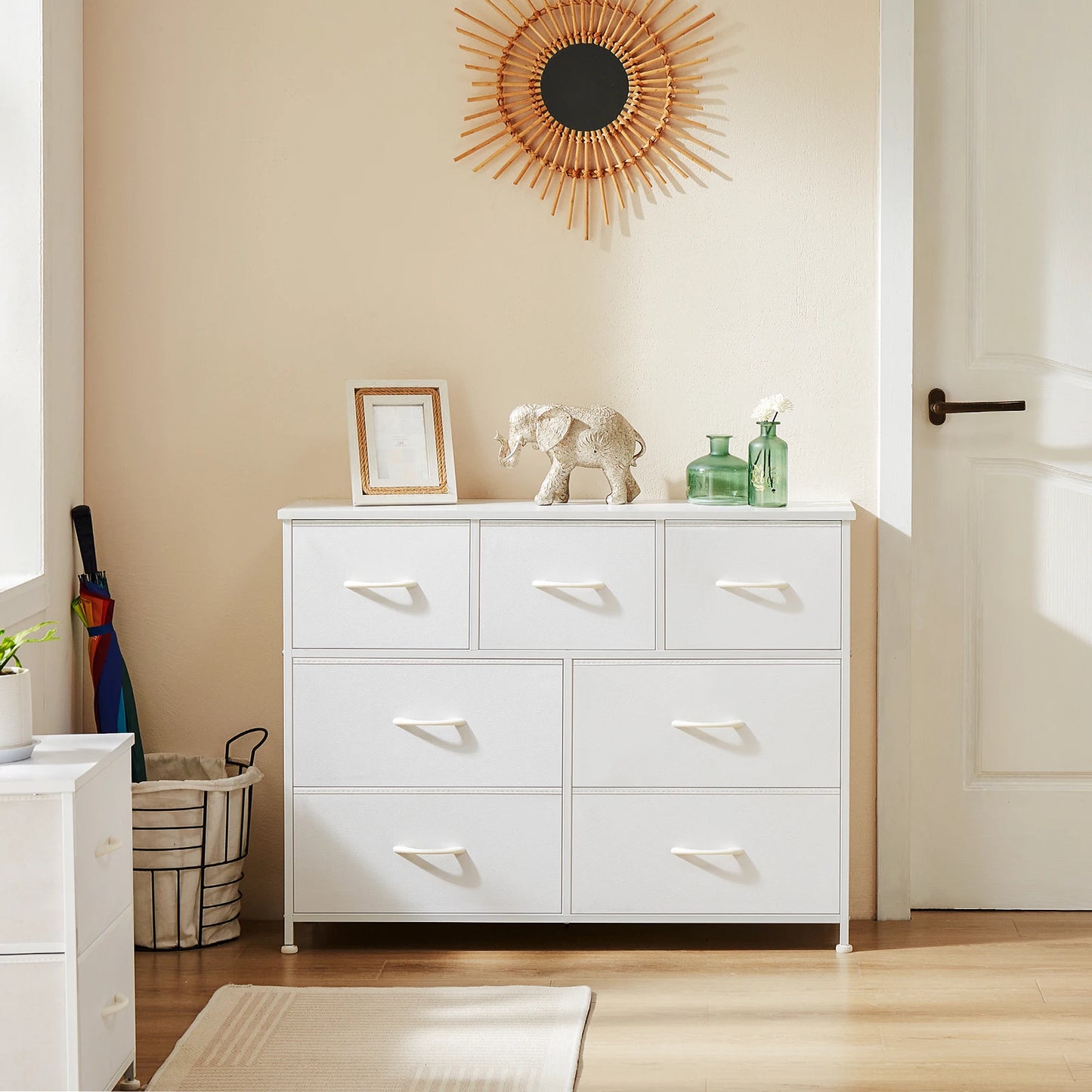 JHK Wardrobes For Bedroom With Fabric Drawers Storage Cabinet
