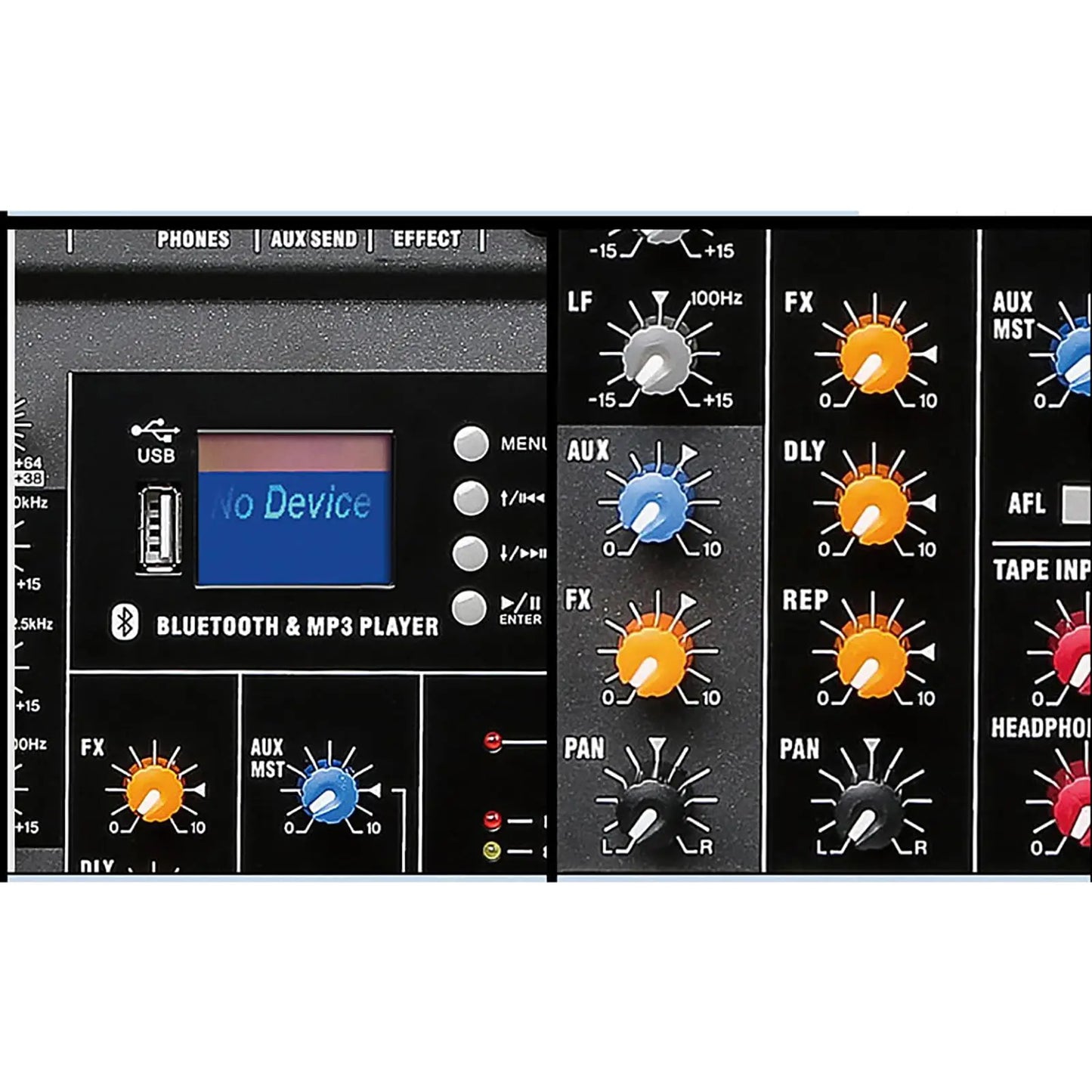 12 Channel DJ Mixer Studio Console With USB Audio Interface