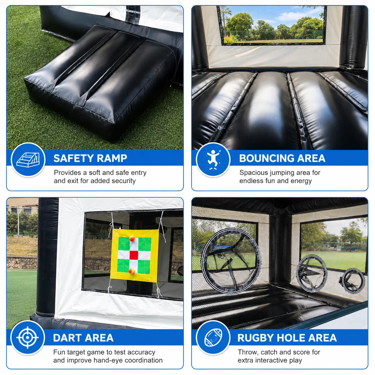 Commercial PVC Inflatable Bouncy Castle With Basketball Hoop