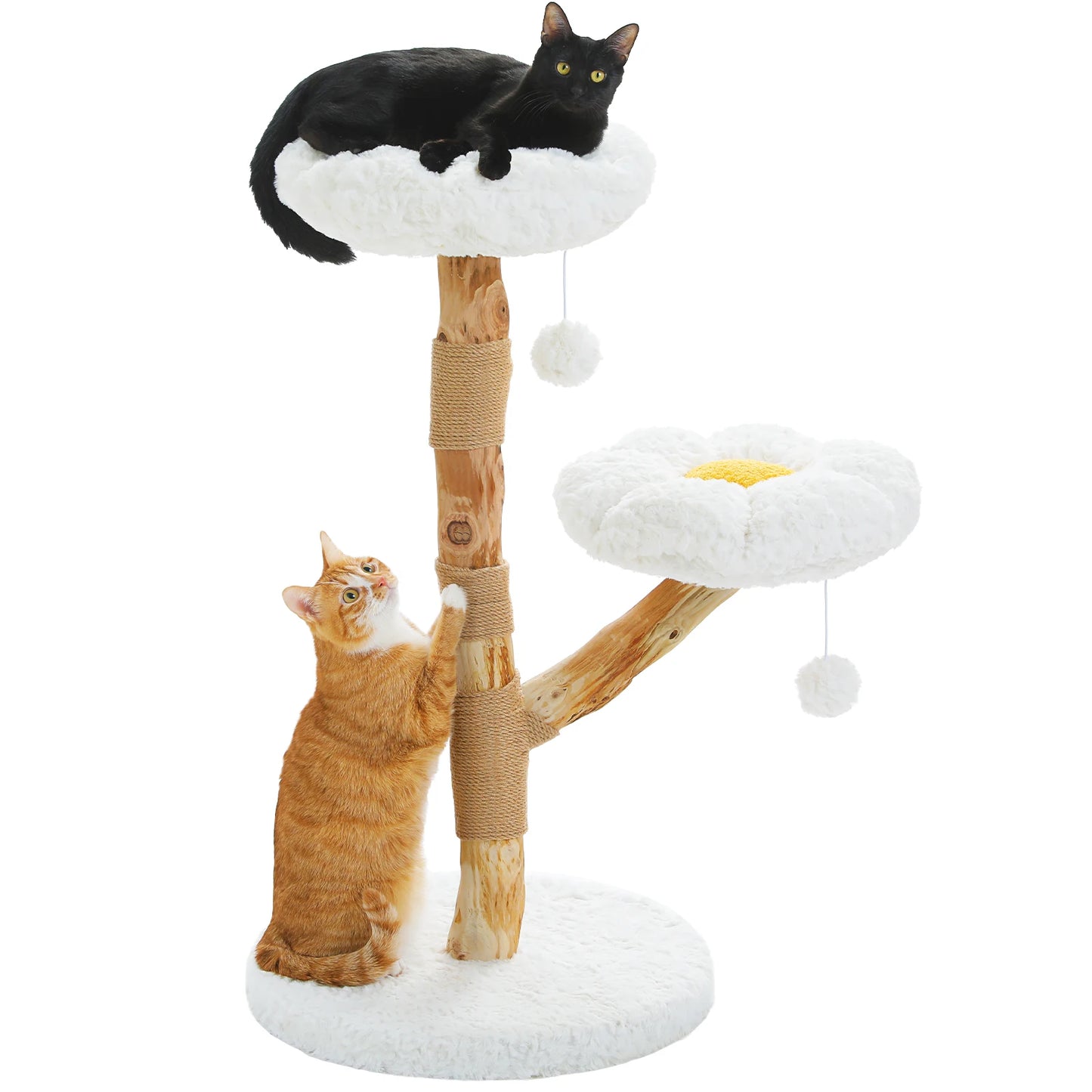 PAWZ Road Modern Cat Tree Tower With Natural Scratching Posts