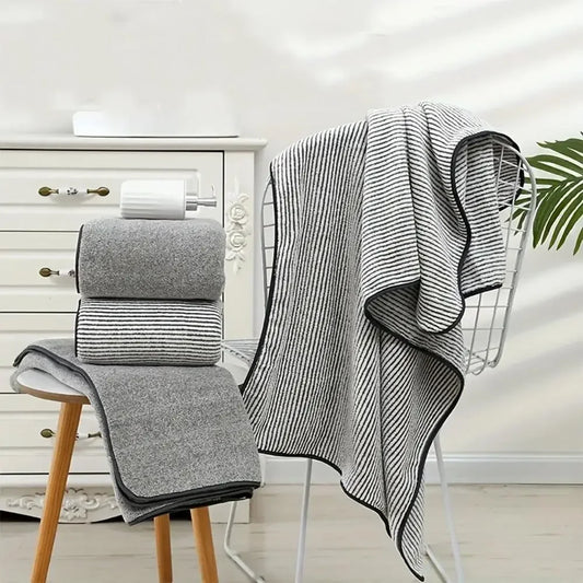 Fiber Bath Towel Quick Drying Absorbent For Home Bathroom