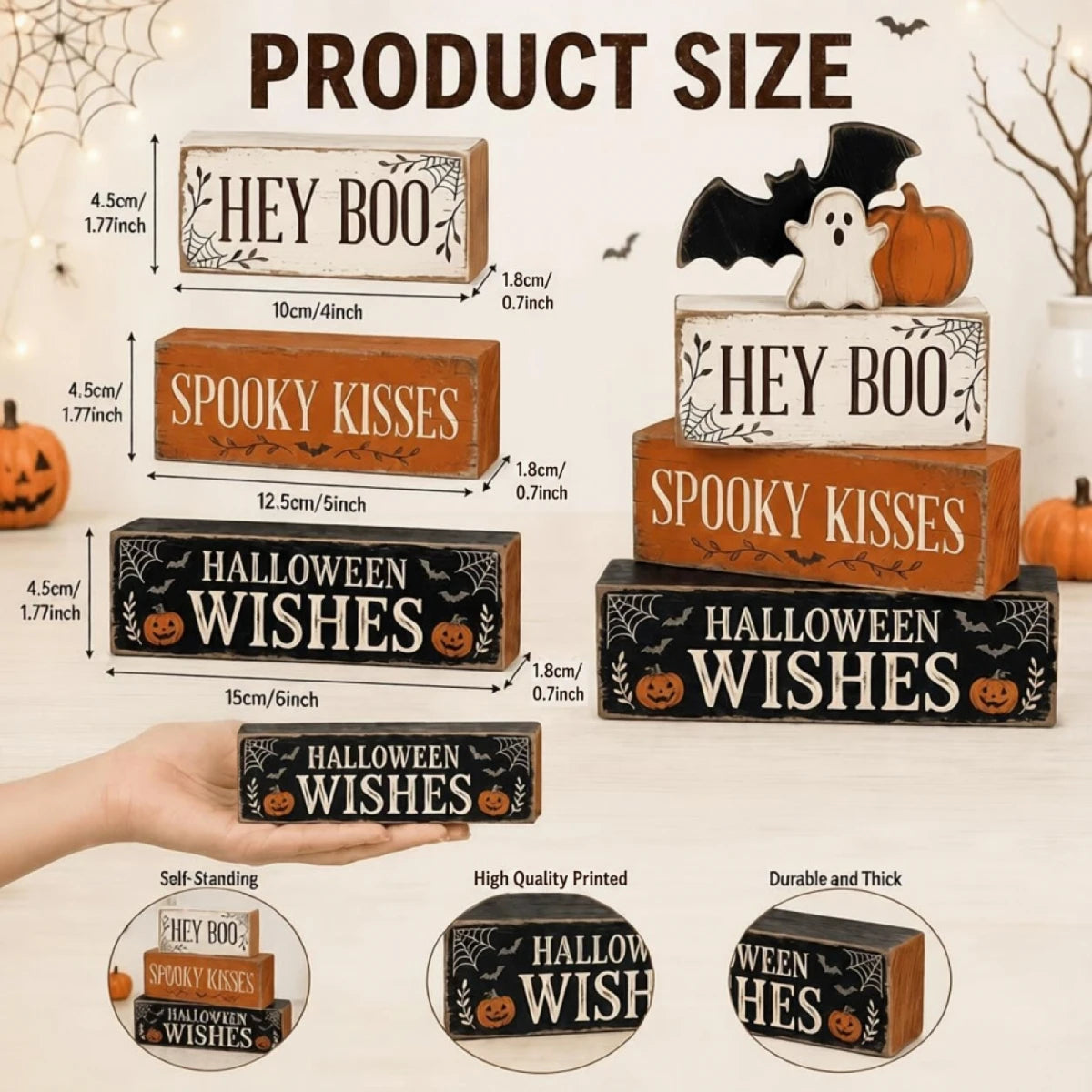 Rustic Halloween Tiered Centerpiece Farmhouse Table Decor