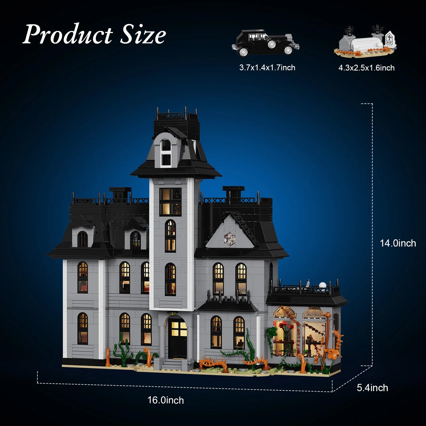 Nightfall Manor Gothic Architecture Building Blocks Set