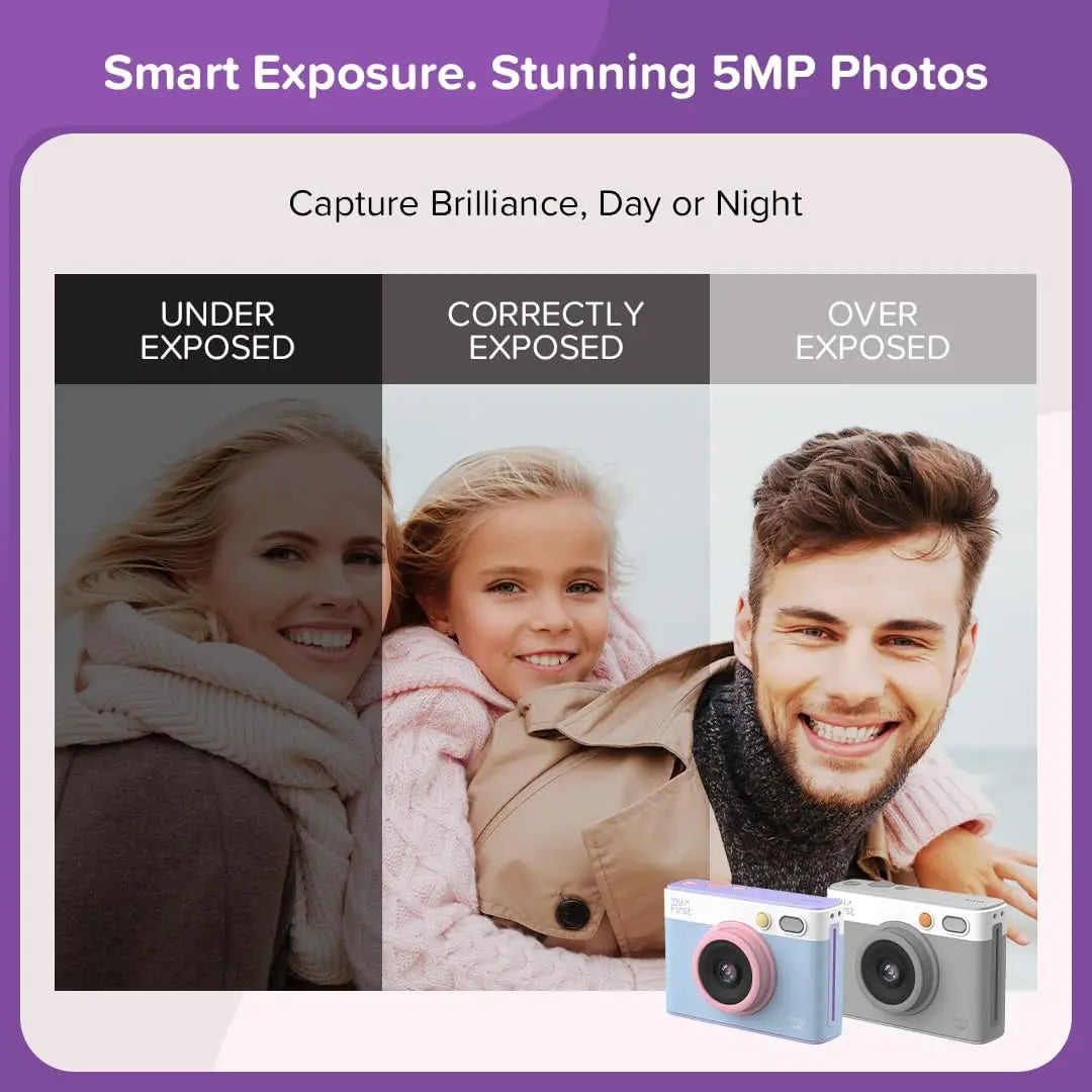 Instant Print Camera With App Portable Dye Sublimation Photo Printer