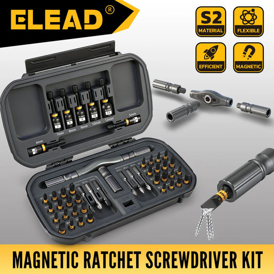 ELEAD Choice 46 In 1 Magnetic Ratchet Screwdriver Set Bits