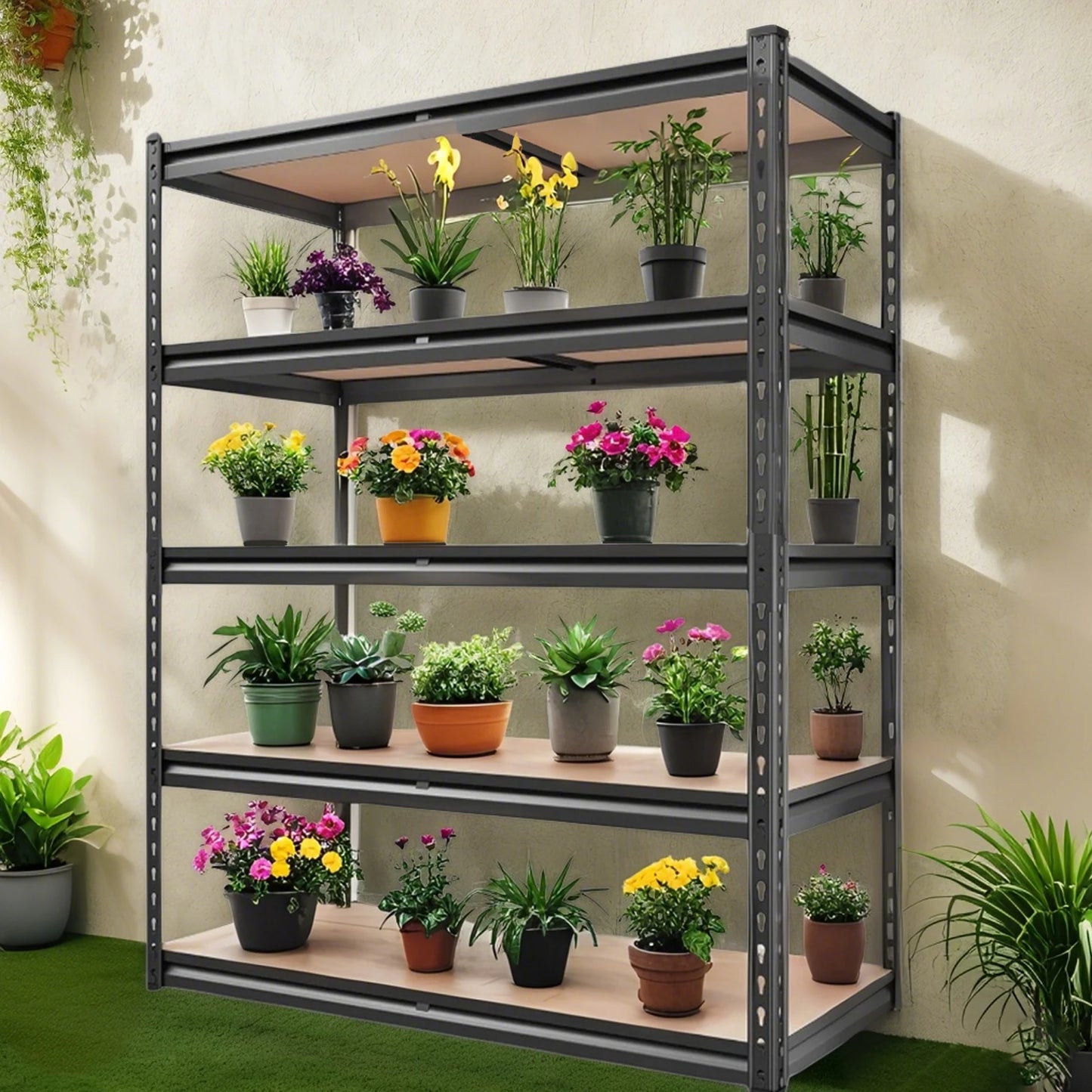 Heavy Duty 2000Lbs Garage Shelving Unit Adjustable Iron Storage Rack