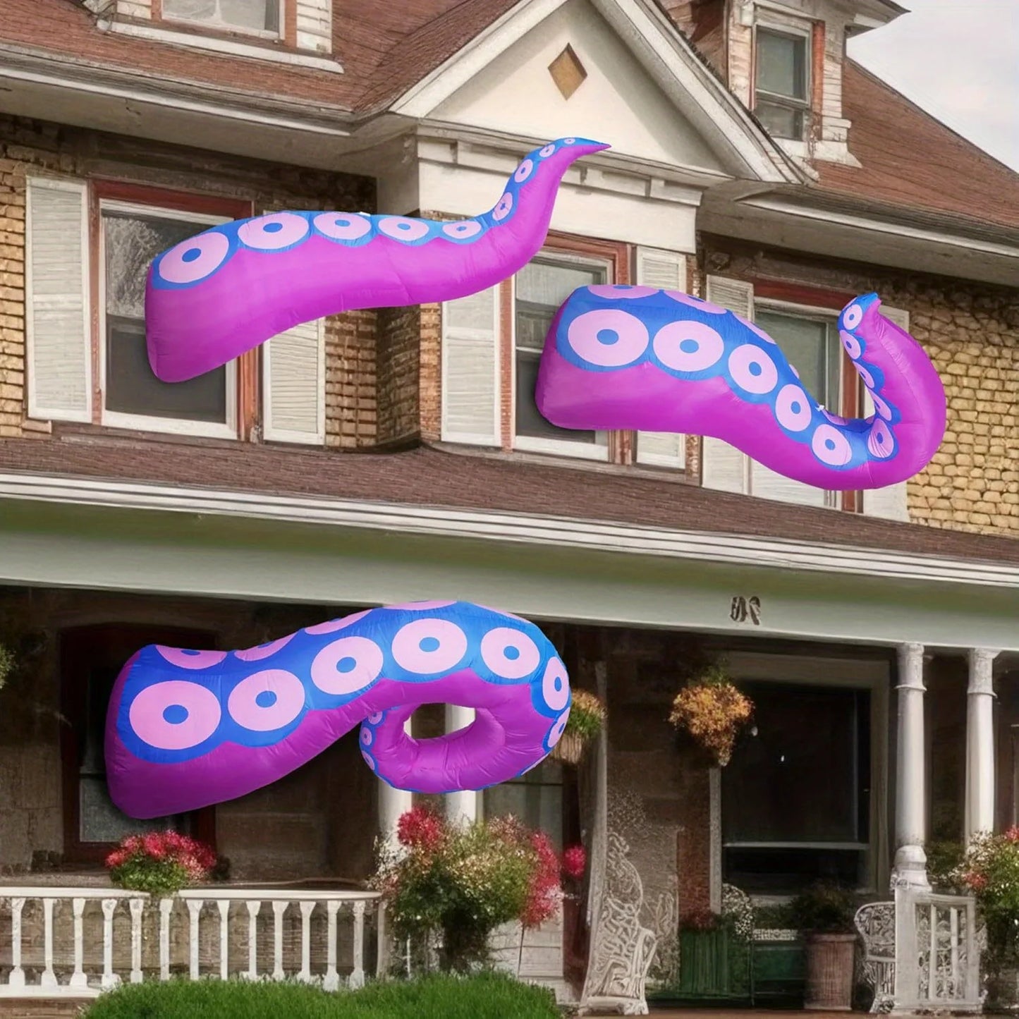 Joyfy Halloween Octopus Tentacle Inflatable Decor With Led Lights