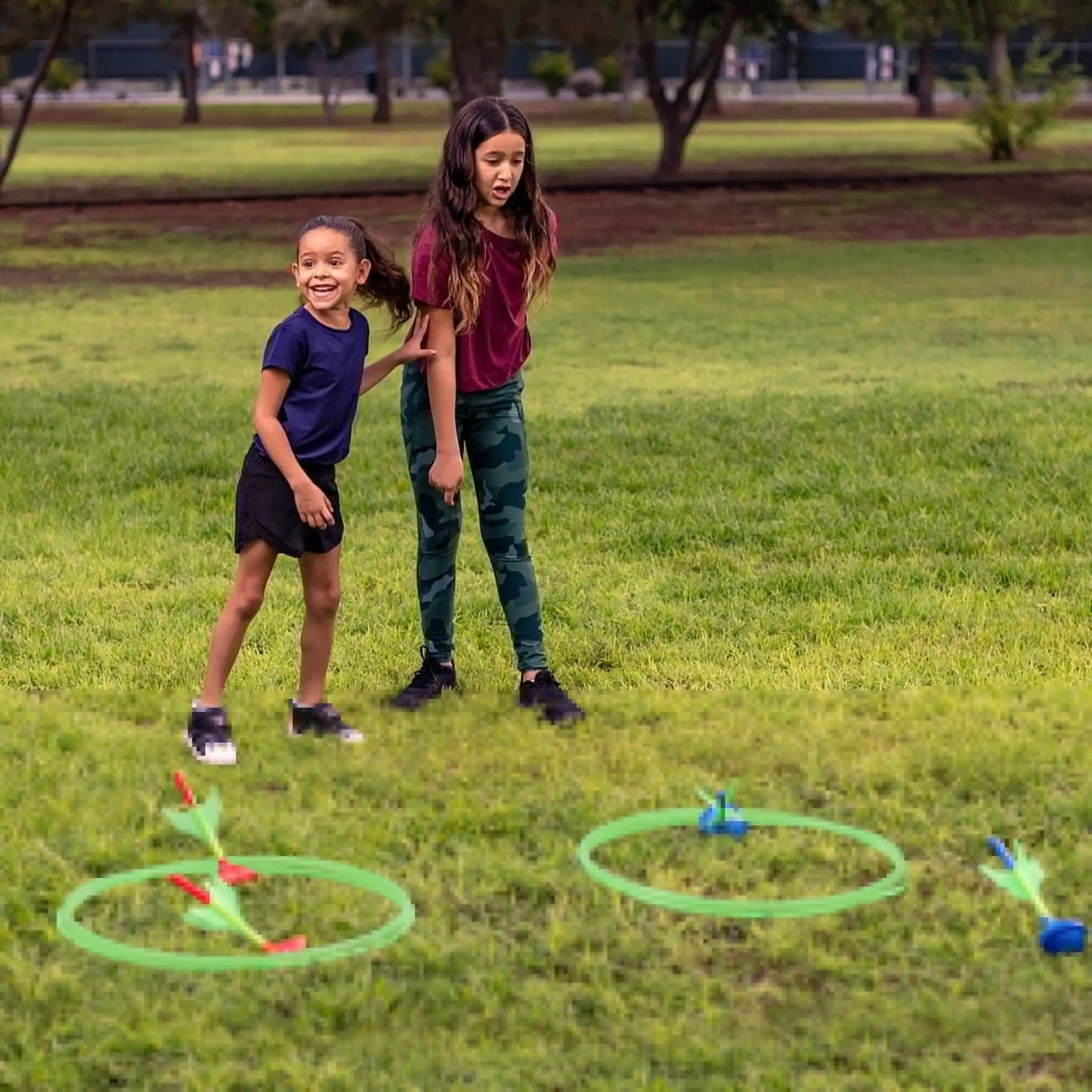 Joyfy Outdoor Glow In The Dark Lawn Darts Game Set