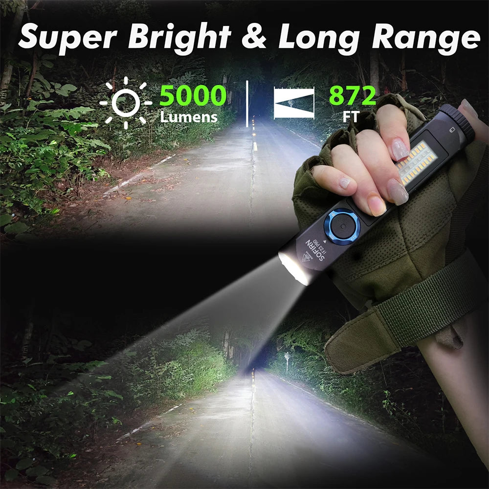 Sofirn IF23 Pro RGB XHP70B LED Flashlight 5000LM Rechargeable