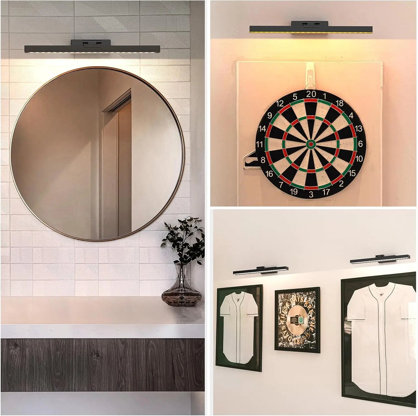 PRTILOUD Wireless Picture Light CCT Dimmable With Remote