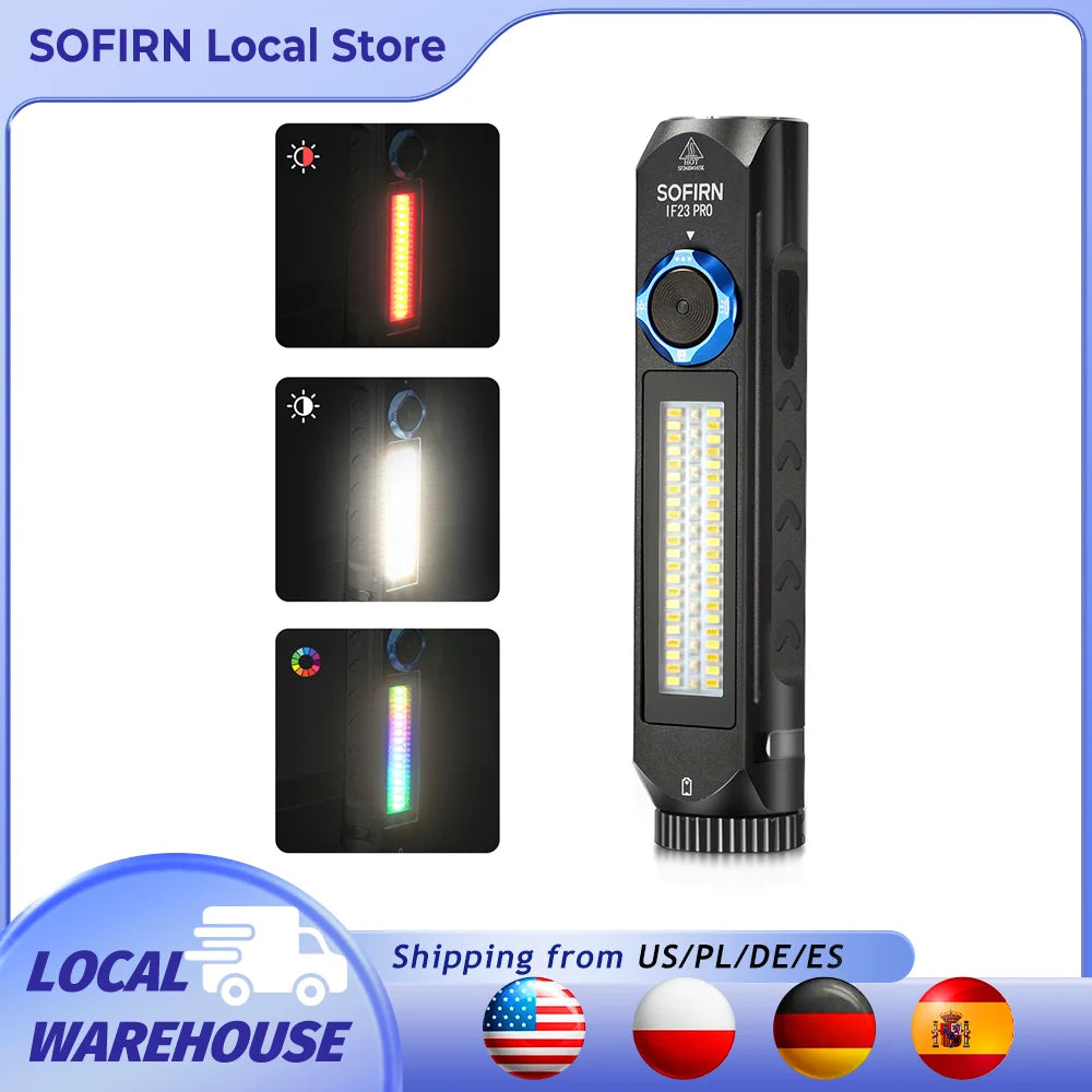 Sofirn IF23 Pro RGB XHP70B LED Flashlight 5000LM Rechargeable