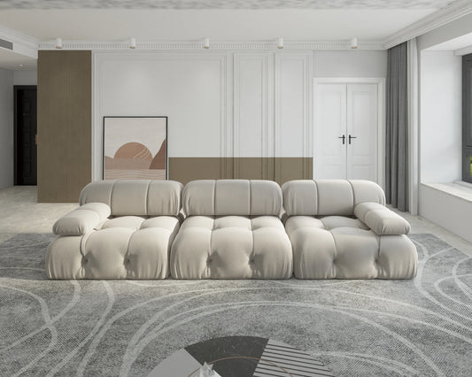 Sdorens Minimalist Velvet Modular Sectional Sofa Set