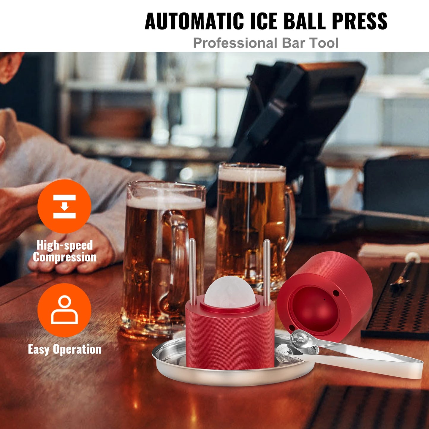 VEVOR Aviation Aluminum Ice Ball Press For Ice Sphere Maker