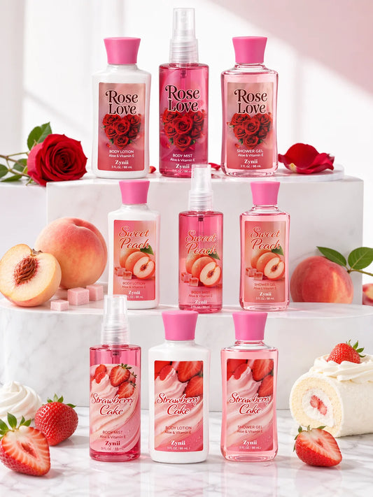 Strawberry Cake Bath Set Shower Gel Lotion Body Mist Gift