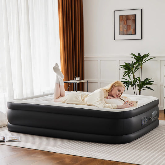 JHK Air Mattress With Non Slip Bottom For Home Use