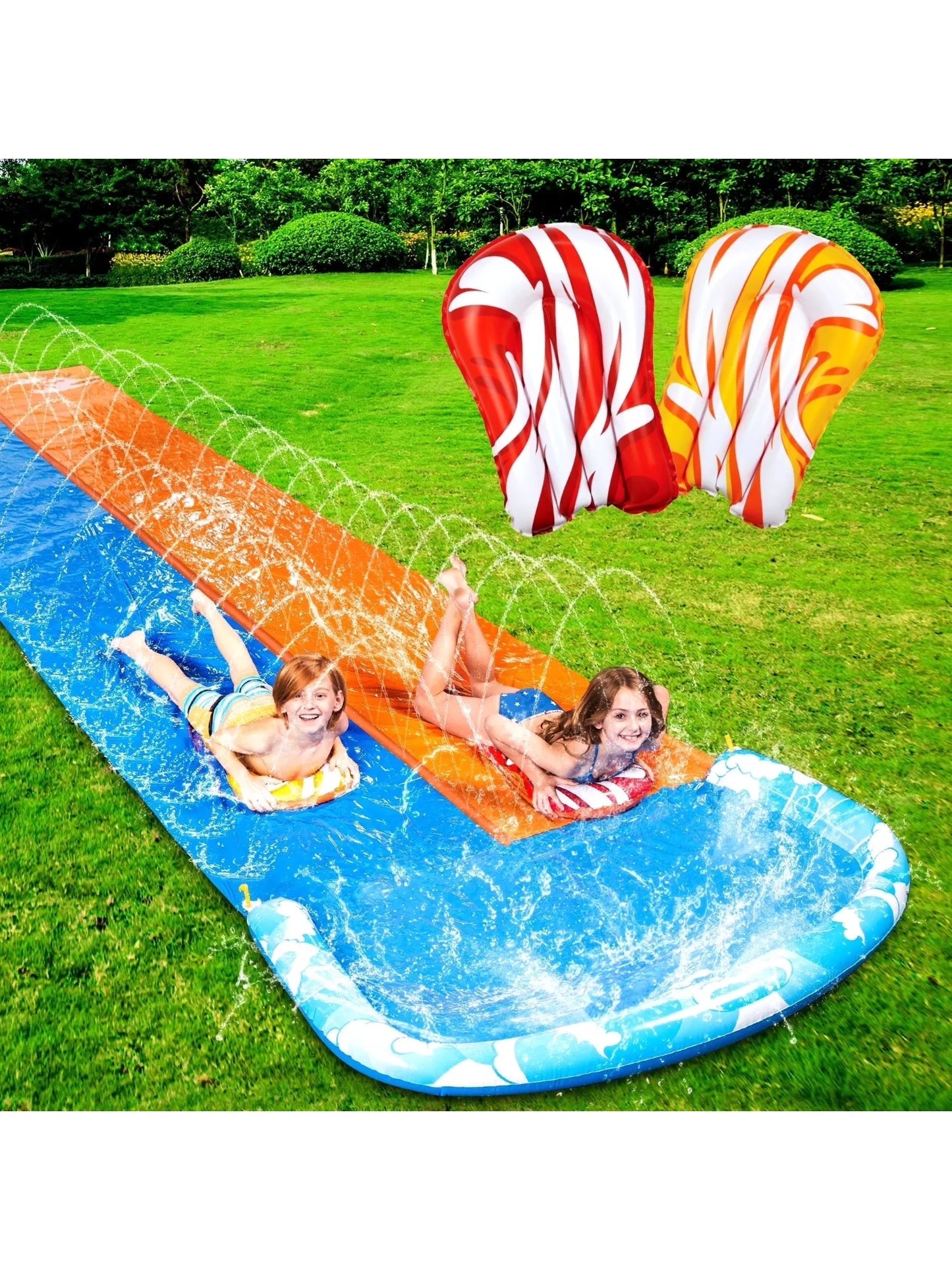 Joyfy Outdoor Water Slide With Built In Sprinklers For Kids